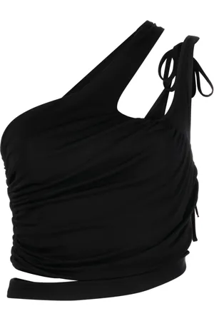andre damo Draped cropped top