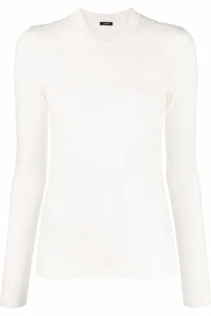 Joseph Round-neck knitted top