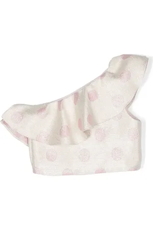 LA STUPENDERIA Ruffle detail one-shoulder top