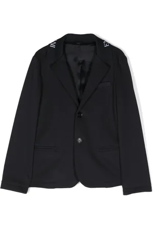 Emporio Armani Logo-lettering single-breasted blazer