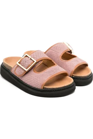 Zadig & Voltaire Wings-debossed suede slides