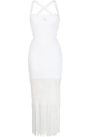 GALVAN Diana fringed midi dress