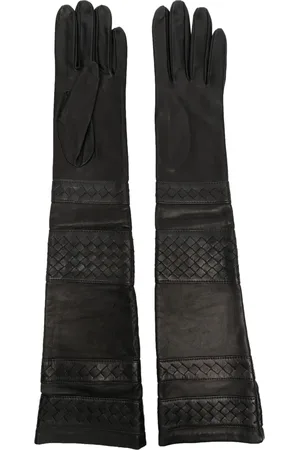 Manokhi Elbow-length panelled leather gloves