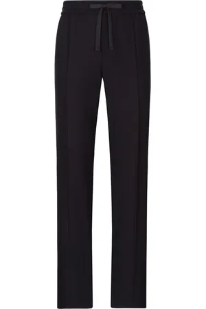 Dolce & Gabbana Pressed-crease drawstring-waist track pants