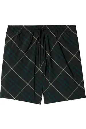 Burberry Check-print drawstring swim shorts