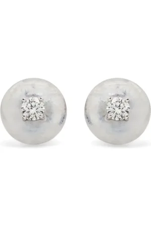 Fernando Jorge 18kt white gold Orbit moonstone diamond earrings