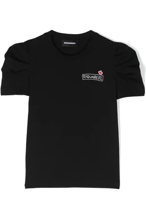 Dsquared2 Logo-print puff-sleeve T-shirt
