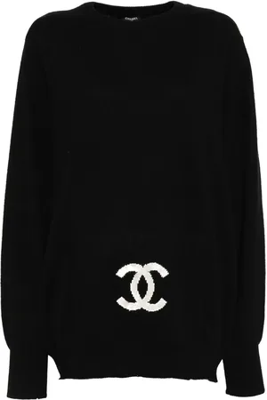 CHANEL 1994 logo-jacquard jumper