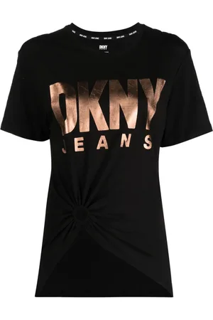 DKNY Logo-print cotton-blend T-shirt