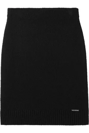 We11 Done Ribbed high-waisted skirt