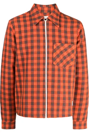 WALES BONNER Check-pattern organic-cotton jacket