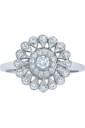 Kwiat 18kt white gold Splendor Sunray diamond ring
