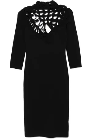 Roberto Cavalli Open-knit detailed midi dress