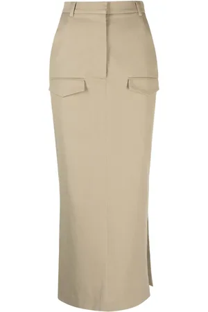 Nanushka Edena twill midi skirt