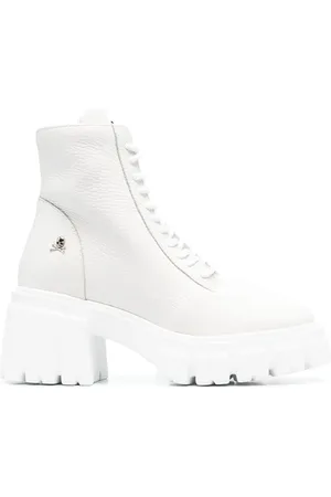 Philipp Plein Shearling lined lace-up leather ankle boots