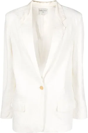 FORTE FORTE Single-breasted linen blazer