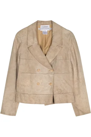 CHANEL 2000 double-breasted suede jacket
