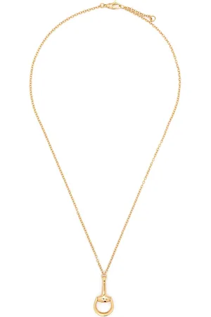 Gucci 18kt yellow Horsebit-pendant necklace