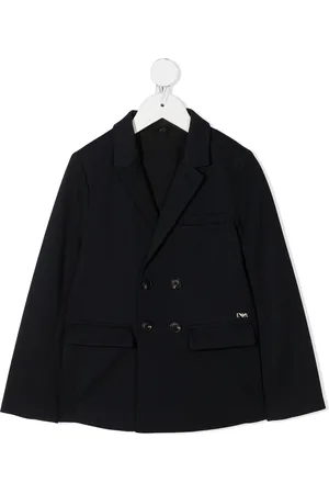 Emporio Armani Logo-embroidered double-breasted blazer