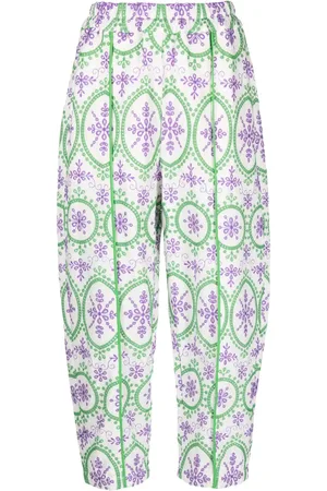 CHARO RUIZ IBIZA Lya embroidered cropped trousers