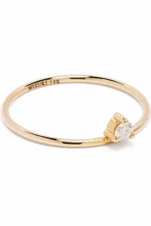 Mizuki 14kt yellow diamond solitaire ring