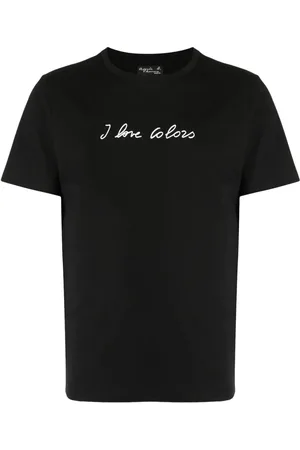 AGNÈS B. Slogan-print cotton T-shirt