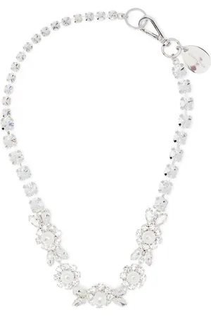 Simone Rocha Pearl & crystal daisy floret necklace