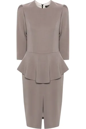 Styland Peplum-waist midi dress