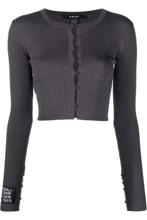 KSUBI Ribbed-knit button-down cardigan