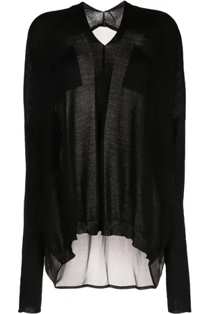 MASNADA Abstract-print wool blouse