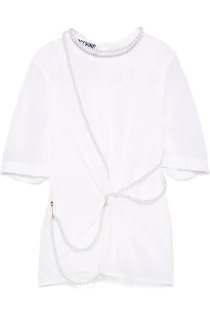Moschino Faux pearl-detail T-shirt