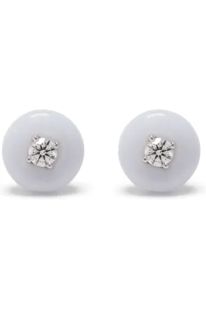 Fernando Jorge 18kt white gold Orbit chalcedony diamond earrings