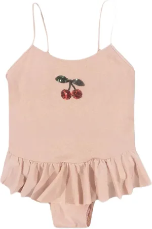 Konges Sløjd Logo-embroidered swimsuit