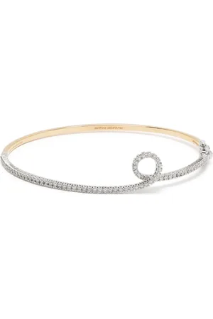 DELFINA DELETTREZ 18kt yellow gold and diamond Single Loop bracelet