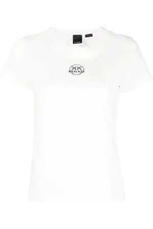 Pinko Logo-print cotton T-shirt