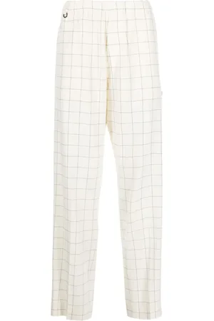UNDERCOVER Windowpane-print wide-leg trousers