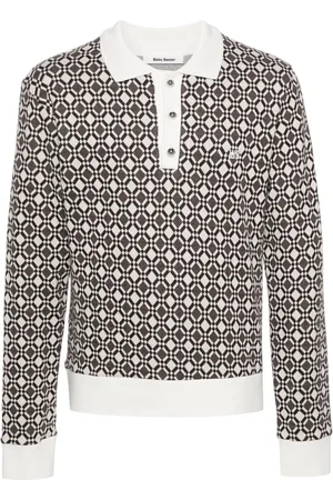 WALES BONNER Selassie jacquard polo top