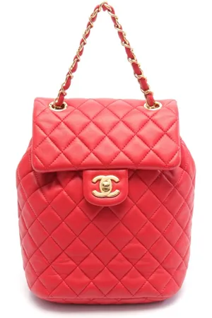 CHANEL 2019 CC diamond-quilted backpack