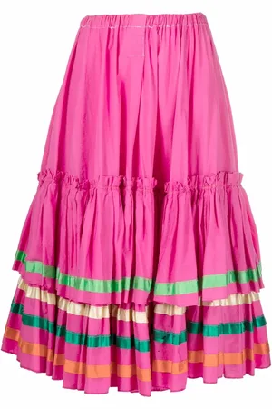 A.N.G.E.L.O. Vintage Cult 1980s layered flared midi skirt