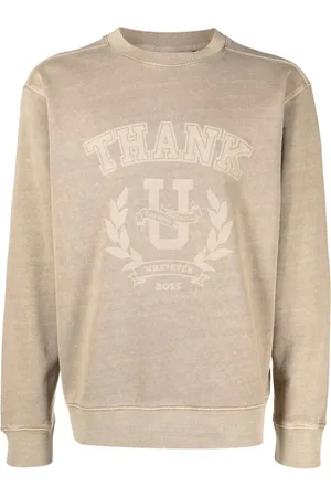 HUGO BOSS Print-detail crew-neck sweatshirt