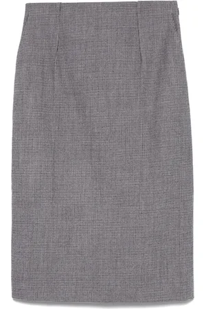 Fendi Houndstooth-pattern midi skirt