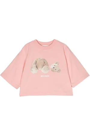Palm Angels Teddy-bear cotton crop top