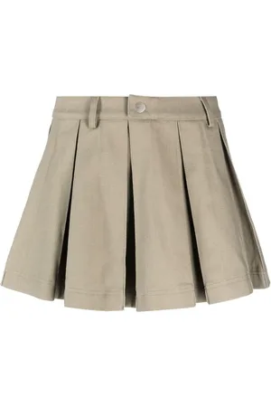 Cannari Concept Knife-pleat organic cotton miniskirt