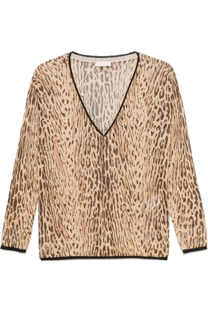 Liu Jo Leopard-jacquard top