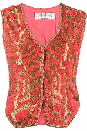 A.N.G.E.L.O. Vintage Cult 1980s V-neck sequinned waistcoat