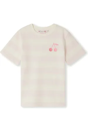 BONPOINT Amite logo-embroidered striped cotton T-shirt