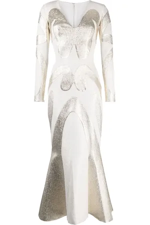 Saiid Kobeisy Brocade-effect long-sleeve dress