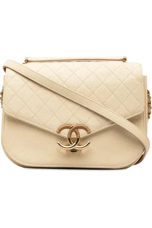 CHANEL 2018 Medium Caviar Cuba Top Handle Flap satchel