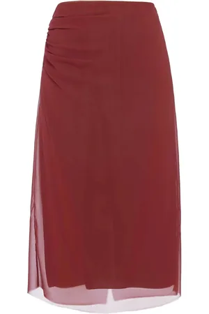 Prada Semi-sheer midi pencil skirt