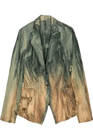 MASNADA Abstract-print cotton blazer